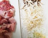 ☆チキンときのこのチーズリゾット☆作り方1写真