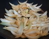 漬けビーフとオニオンの蒸し炒め丼作り方3写真
