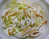 簡単！キャベツと竹輪の味噌炒め作り方1写真