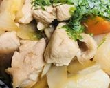 鶏肉と根菜のめんつゆ味噌煮作り方4写真