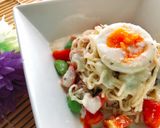 乾麺と缶詰で一皿完結シーザーサラダ麺作り方6写真