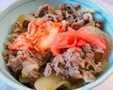 残っ牛丼にレンチンじゃがいも！肉じゃが作り方1写真
