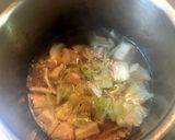ベーコンとキャベツのもち麦スープ作り方4写真