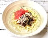 サバ缶と紅生姜で冷やし塩とんこつラーメン作り方4写真