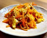 麺つゆで☆人参しりしり作り方5写真