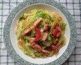 キャベツとベーコンの麺つゆパスタ♪作り方3写真