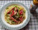 キャベツとベーコンの麺つゆパスタ♪作り方4写真