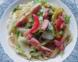 キャベツとベーコンの麺つゆパスタ♪作り方6写真