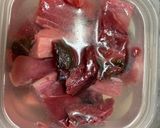 鮪のアラと野菜の中華風甘酢炒め作り方1写真