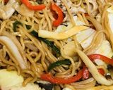 野菜盛り盛り●豚薄切り肉の蒸し焼きそば作り方3写真
