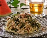 みょうがとツナの柚子胡椒マヨ☆冷製パスタ作り方5写真
