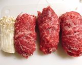 簡単♪えのきで肉巻きステーキ 薬味ソース作り方1写真
