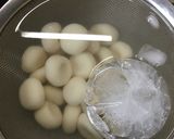 お豆腐白玉のフルーツミルクぜんざい作り方4写真