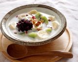 お豆腐白玉のフルーツミルクぜんざい作り方5写真