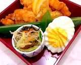 中学生 女子弁当 唐揚げ 梅型作り方5写真