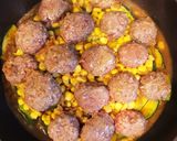 ✿かぼちゃと挽肉のコーン味噌煮作り方3写真