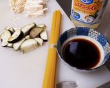 ナスとエノキのみりん醤油パスタ作り方1写真