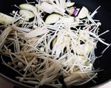 ナスとエノキのみりん醤油パスタ作り方2写真