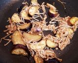 ナスとエノキのみりん醤油パスタ作り方3写真