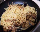 ナスとエノキのみりん醤油パスタ作り方5写真