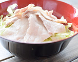 ～豚バラ肉～和風ネギ塩の冷しゃぶ丼作り方5写真