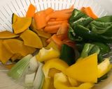 簡単★旬野菜の甘酢あん作り方1写真