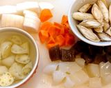 こんにゃくと根菜の炒り煮 *☻*作り方1写真