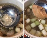 ほっこり♡さつまいもと鶏肉のお味噌汁作り方4写真