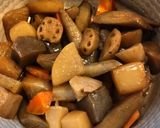 こんにゃくと根菜の炒り煮 *☻*作り方4写真