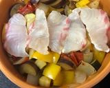 残り野菜と鯛の刺身のアクアパッツァ風作り方5写真
