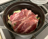 ストウブで作る白菜と豚肉の無水焼きしゃぶ作り方2写真