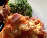 朝食に♪魚ニソエッグのご飯プレート作り方5写真