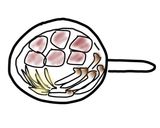 焼肉用お肉でガーリックライスのっけ丼作り方2写真