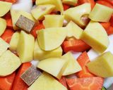 鶏肉団子　有機野菜のホワイトシチュー作り方3写真