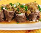 簡単♪えのきで肉巻きステーキ 薬味ソース作り方4写真