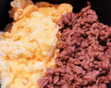 超簡単!!卵と挽肉の簡単そぼろ丼作り方4写真