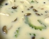 ゴーヤとしめじの味噌スープ作り方3写真