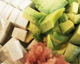 簡単おつまみ!アボカドと豆腐のたらこ和え作り方5写真