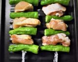 美味しいおつまみ ❕しし唐の焼き鳥作り方3写真