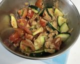 シーチキンと夏野菜の冷やし塩ラーメン☆作り方3写真
