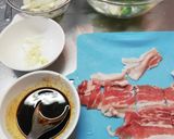湯通しお肉の回鍋肉♡作り方1写真
