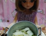 リカちゃんサイズ♡モツ鍋(味噌 豚)ꕤ*作り方1写真