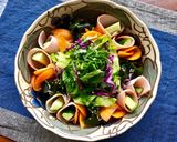 ハムとワカメの野菜たっぷり七色サラダ作り方3写真