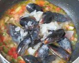 スペインのソフリトで冷凍ムール貝のパスタ作り方6写真
