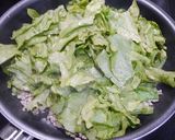簡単！レタスの山椒そぼろ炒め作り方3写真