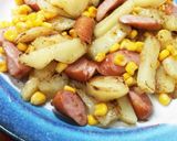 じゃがいもコーンポークビッツのバター炒め作り方7写真