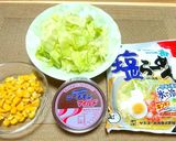 サッポロ一番塩味でラーメンサラダ作り方1写真