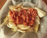 レンジで簡単★ネギそぼろ焼きそば作り方2写真