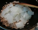 大根とひき肉の簡単炒め煮作り方3写真