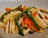 たけのこと彩り野菜の炒め物作り方4写真
